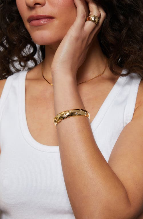 Miranda Frye Celeste Cubic Zirconia Cuff Bracelet In Gold