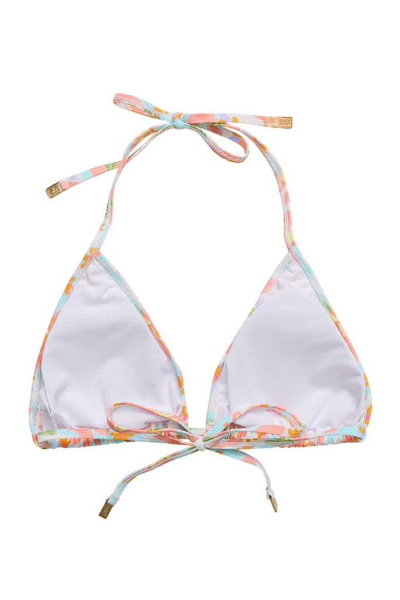 Women's Sustainable Triangle Bikini Top, Alternate, color, Hawaiian Luau