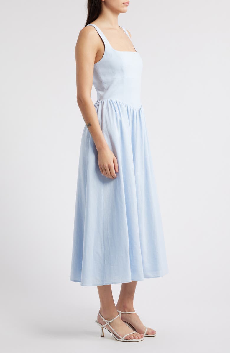 Charles Henry Fit & Flare Midi Dress, Alternate, color, 