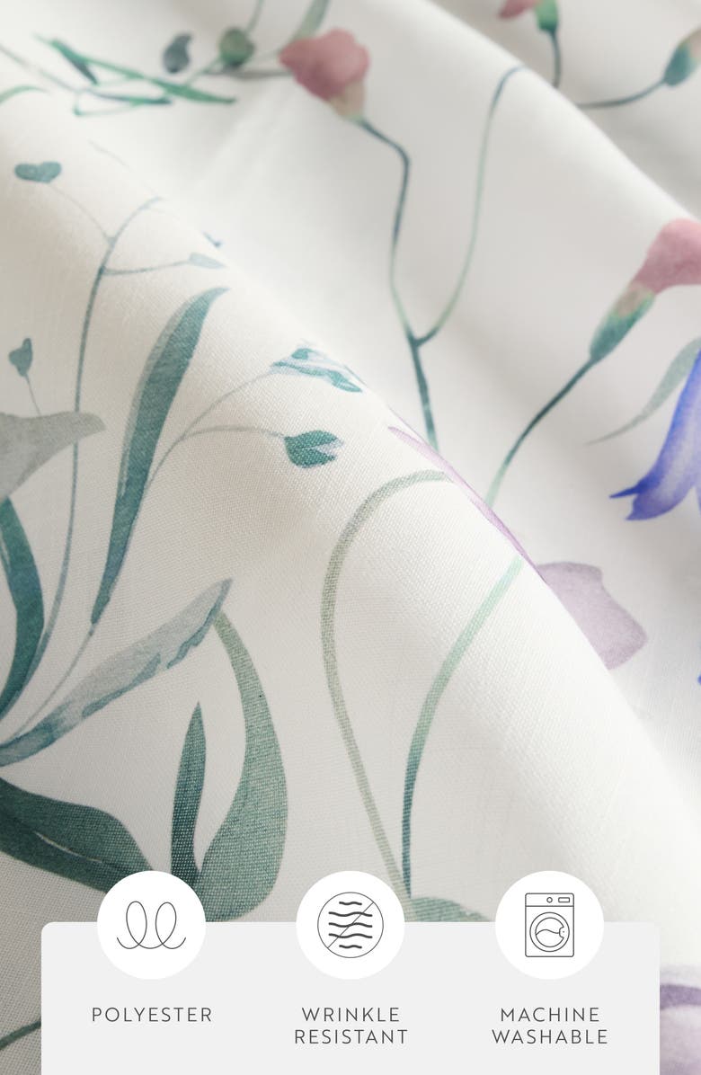 HOMESPUN Flower Print Shower Curtain, Alternate, color, 