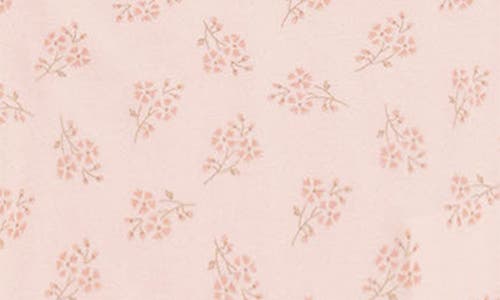 Quincy Mae Floral Fitted Two-piece Pajamas In Pink