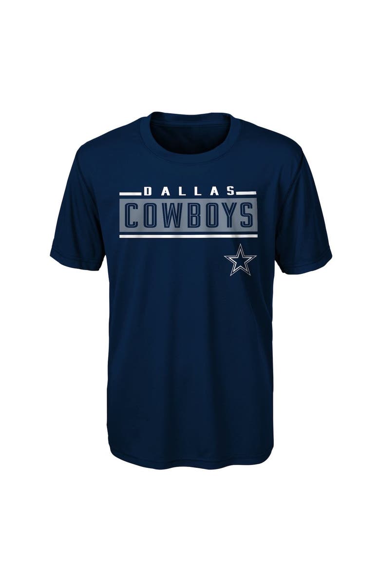 Outerstuff Youth Navy Dallas Cowboys Amped Up T-Shirt, Main, color,