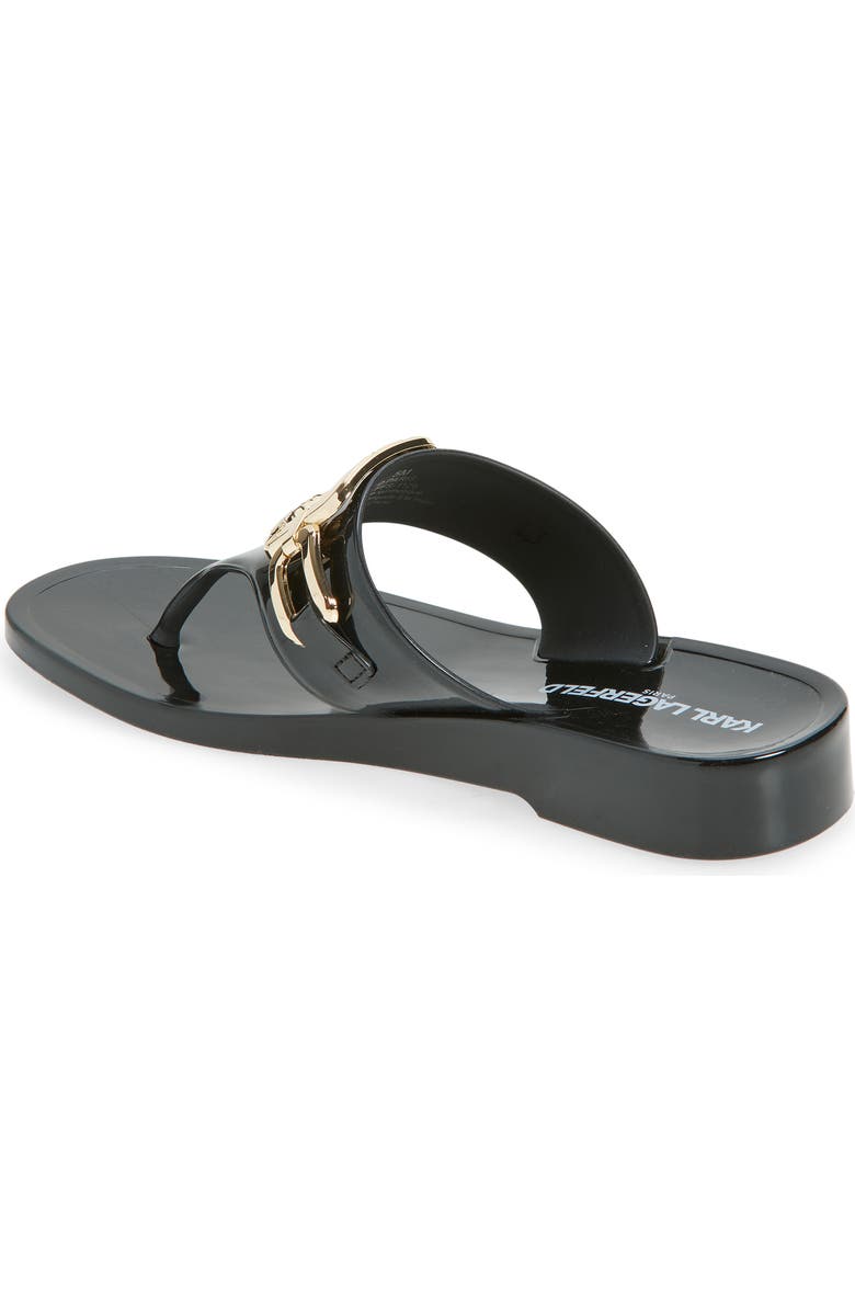 KARL LAGERFELD PARIS Vardice Flat Sandal, Alternate, color, Black