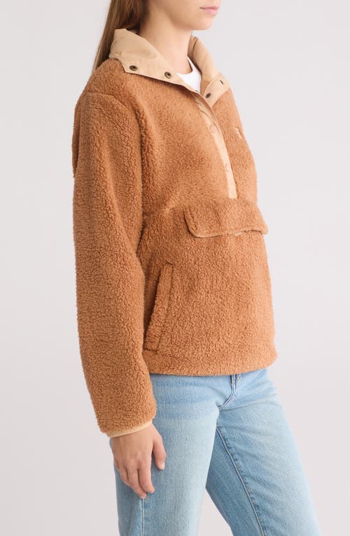 Billabong Switchback Textured Fleece Pullover In Sandalwood