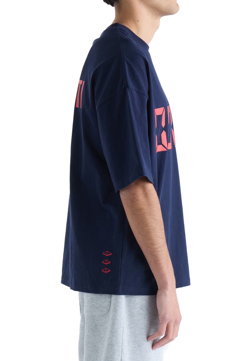 Us Against Time Cotton Graphic T-Shirt, Alternate, color, NAVY