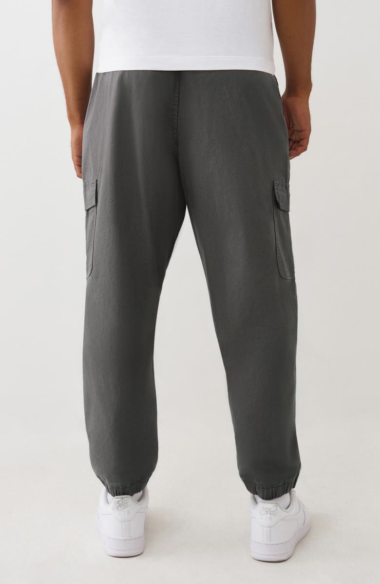 True Religion Cotton Ripstop Cargo Drawstring Joggers, Alternate, color, Granite Grey