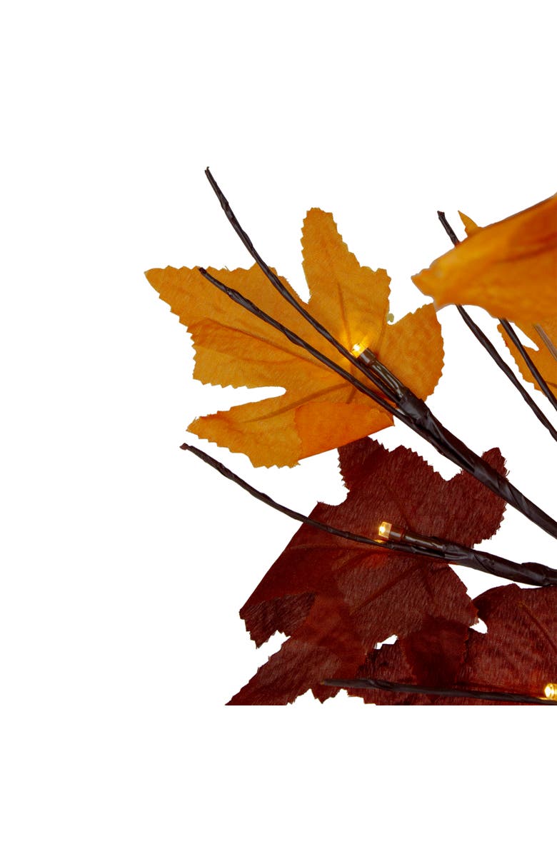 Northlight 2' Pre-Lit Maple Artificial Fall Harvest Tree- Clear LED Lights, Alternate, color, Brown
