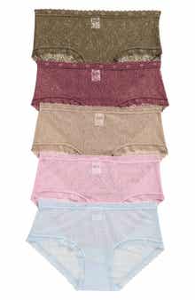 NORDSTROM RACK Assorted 5-Pack Lace Hipster Briefs