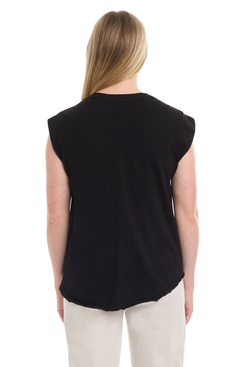 Ruched Shoulder Tee, Alternate, color, Black