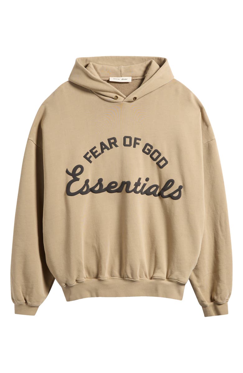 Fear of God Essentials '90s Fit Training Logo Hoodie, Alternate, color, Faded Dune