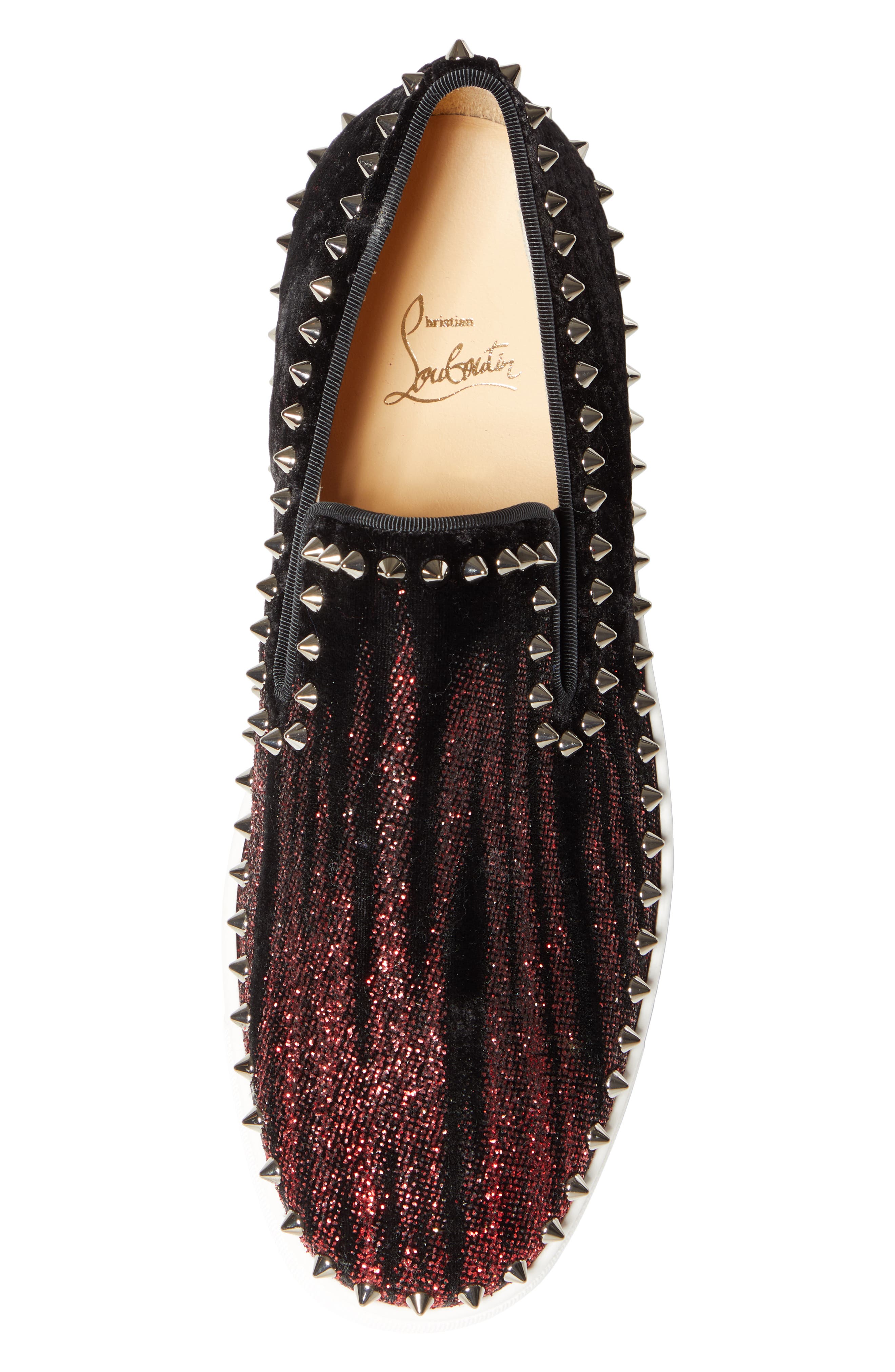 Christian Louboutin Pik Boat Spike Slip-On Sneaker, Alternate, color, 
