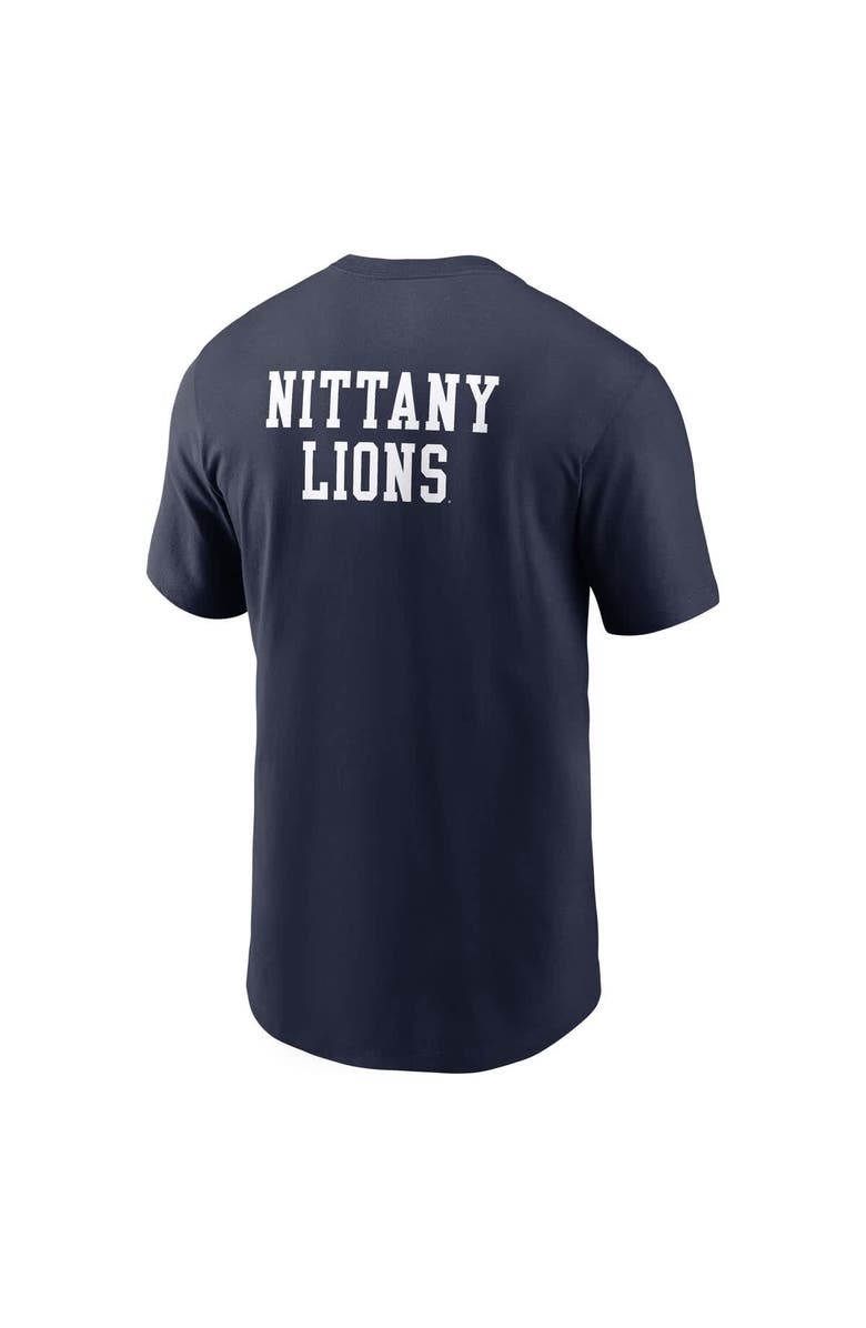 Nike Men's Nike Navy Penn State Nittany Lions 2-Hit Stacked T-Shirt, Alternate, color, Navy