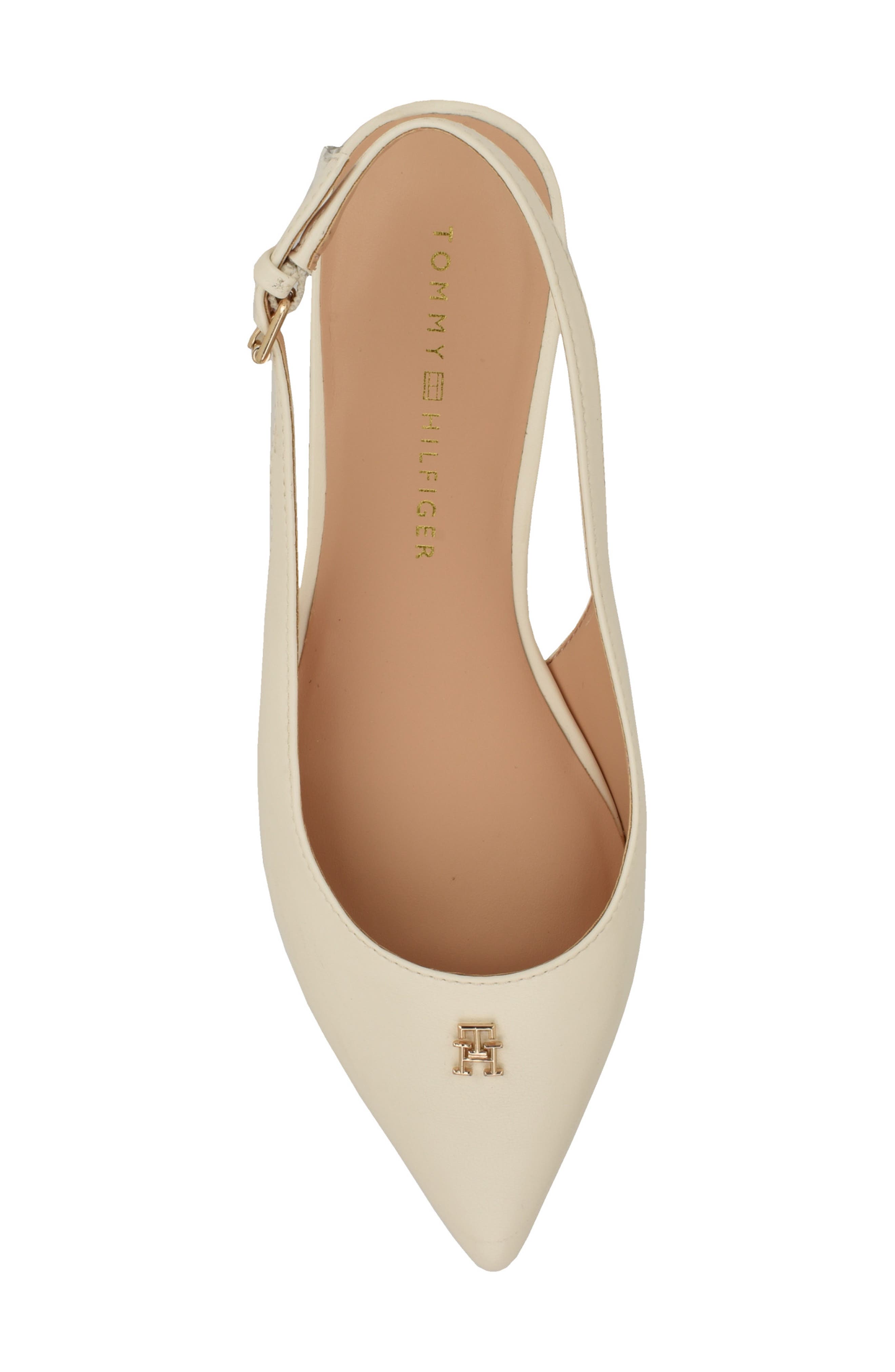 Velina Slingback Pointed Toe Flat, Alternate, color, IVORY