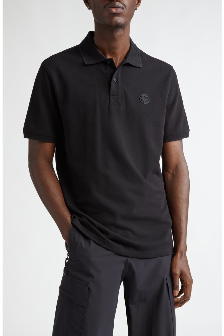 Logo Cotton Polo, Main, color, BLACK