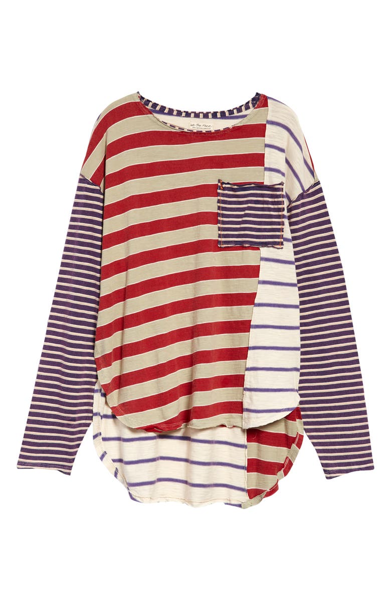 Free People Stripey Prep T-Shirt, Alternate, color, 