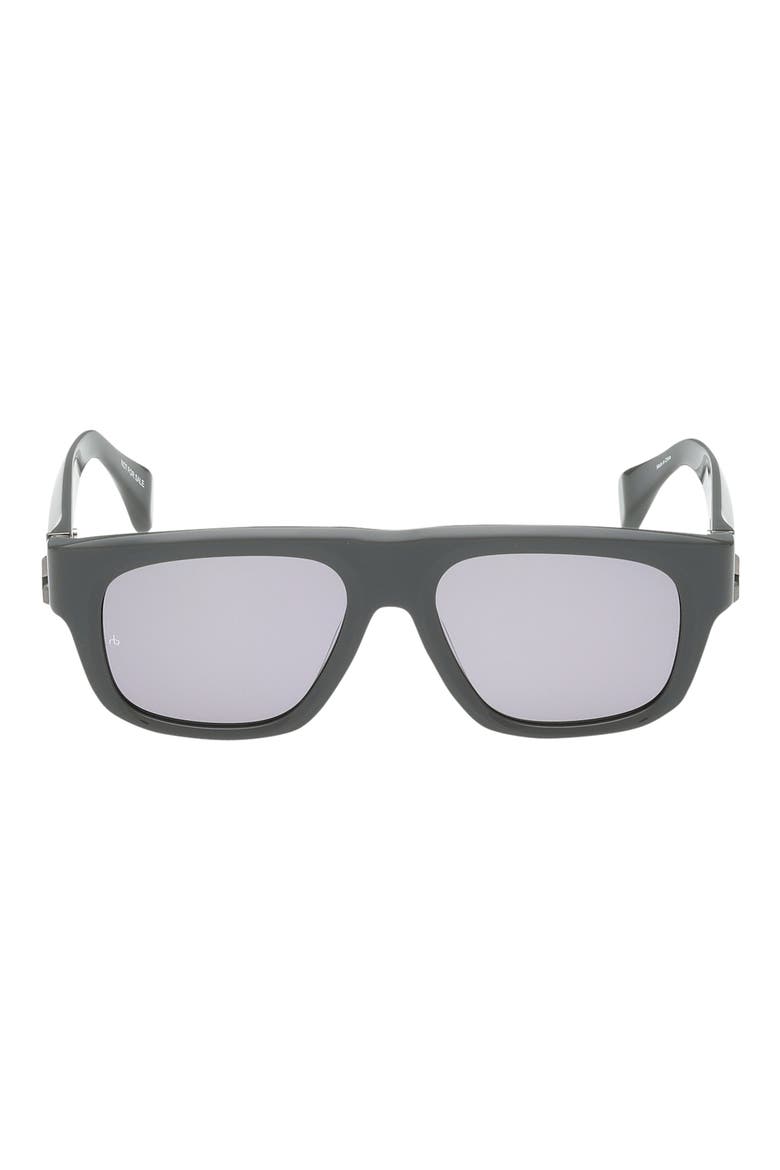 53mm Square Sunglasses, Main, color, SHINY GREY / GREY LENSES