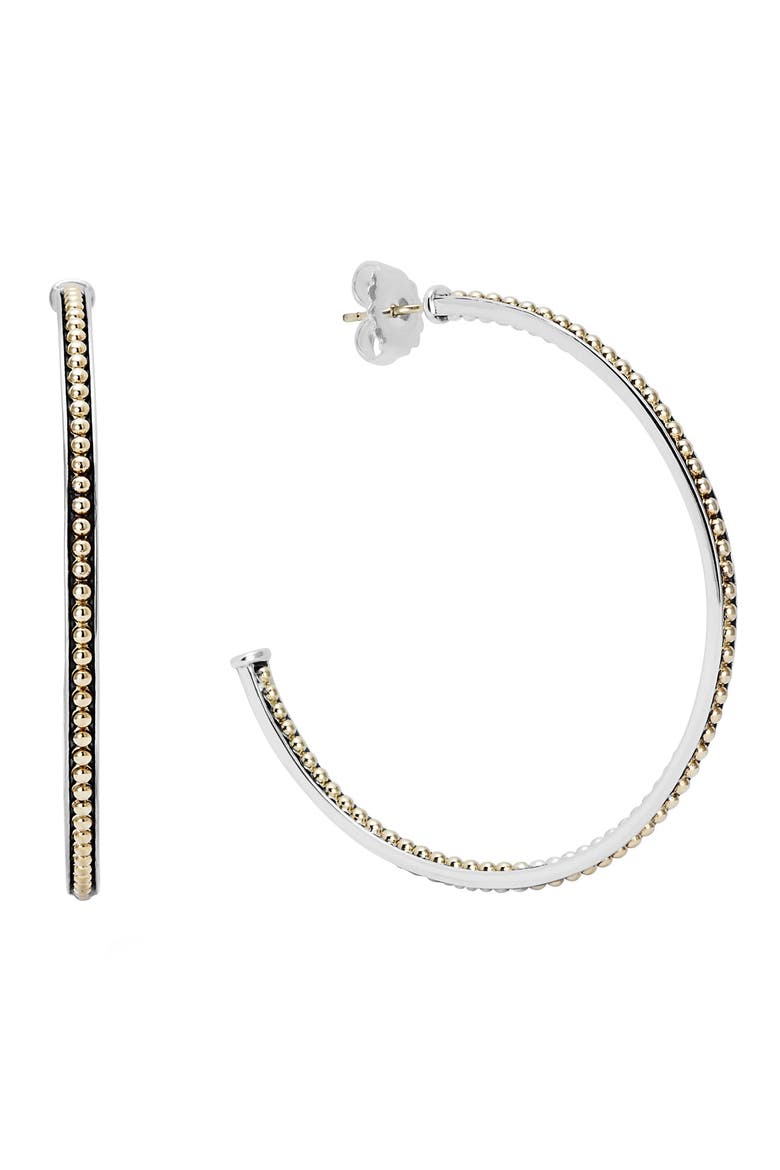 Infinity Hoop Earrings, Alternate, color, Gold