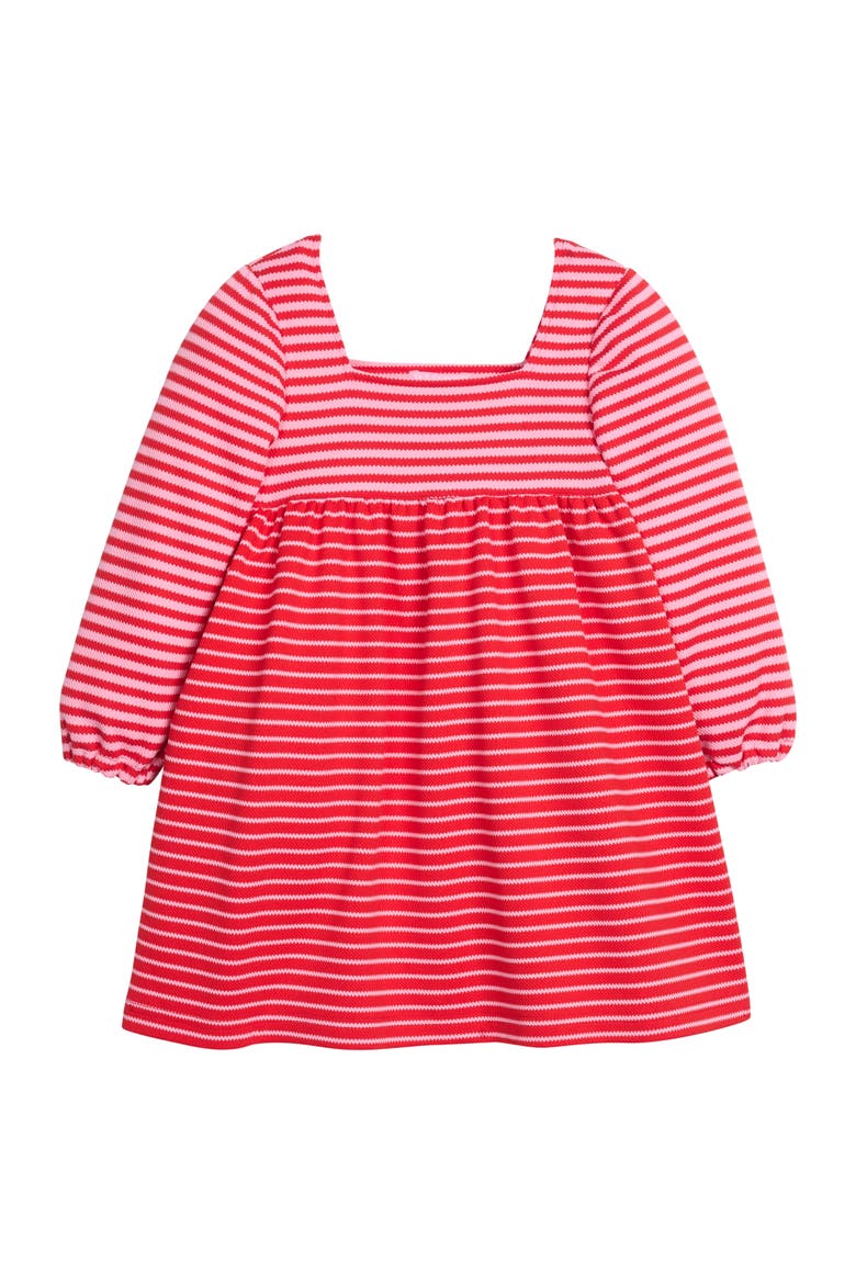 Kids' Pique Stripe Cora Dress, Main, color, Red & Pink Pique Stripe