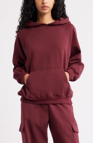 BP. Fleece Detail Oversize Raglan Hoodie