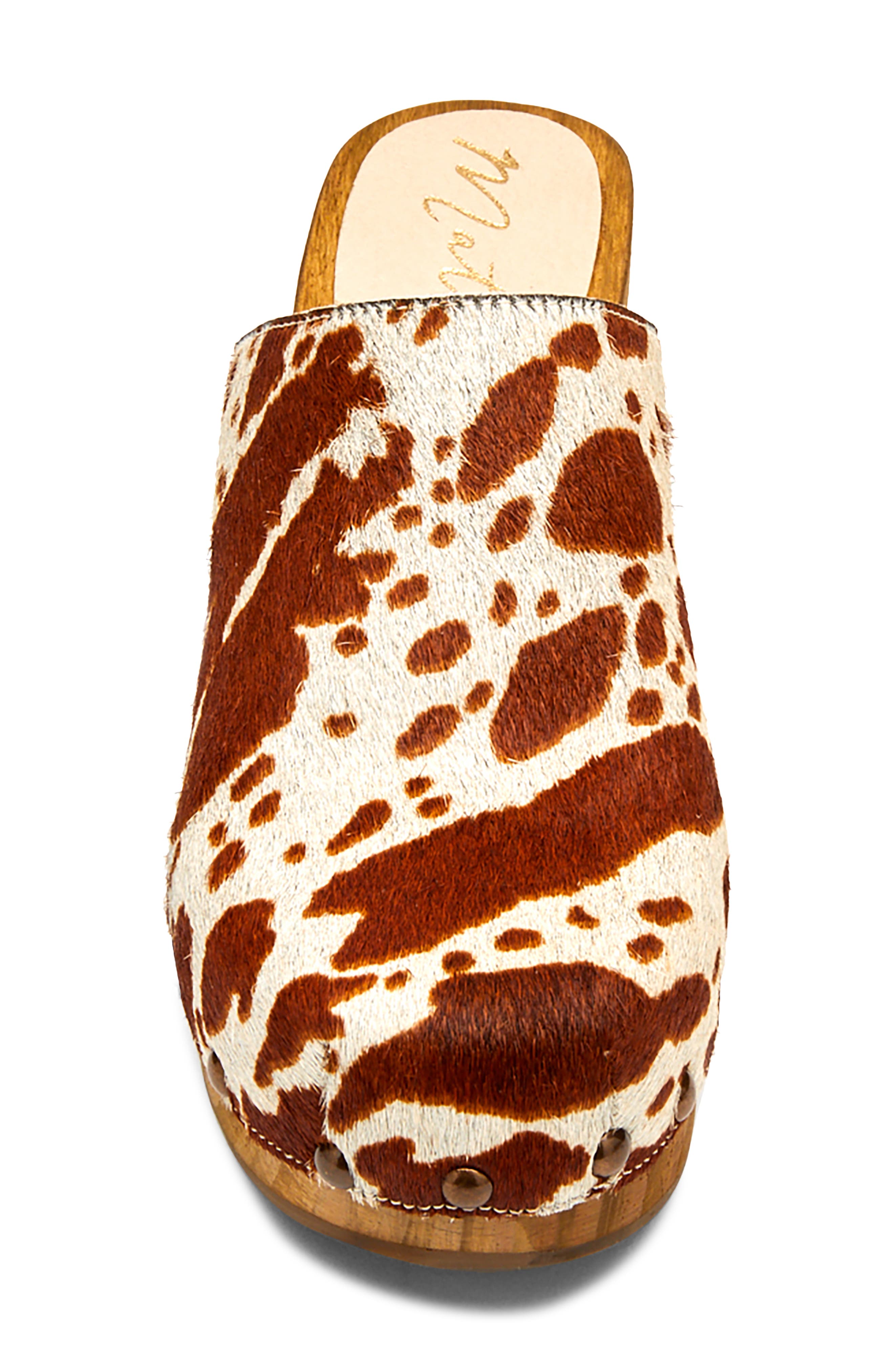 Holly Platform Clog, Alternate, color, BROWN SPOT CALF HAIR
