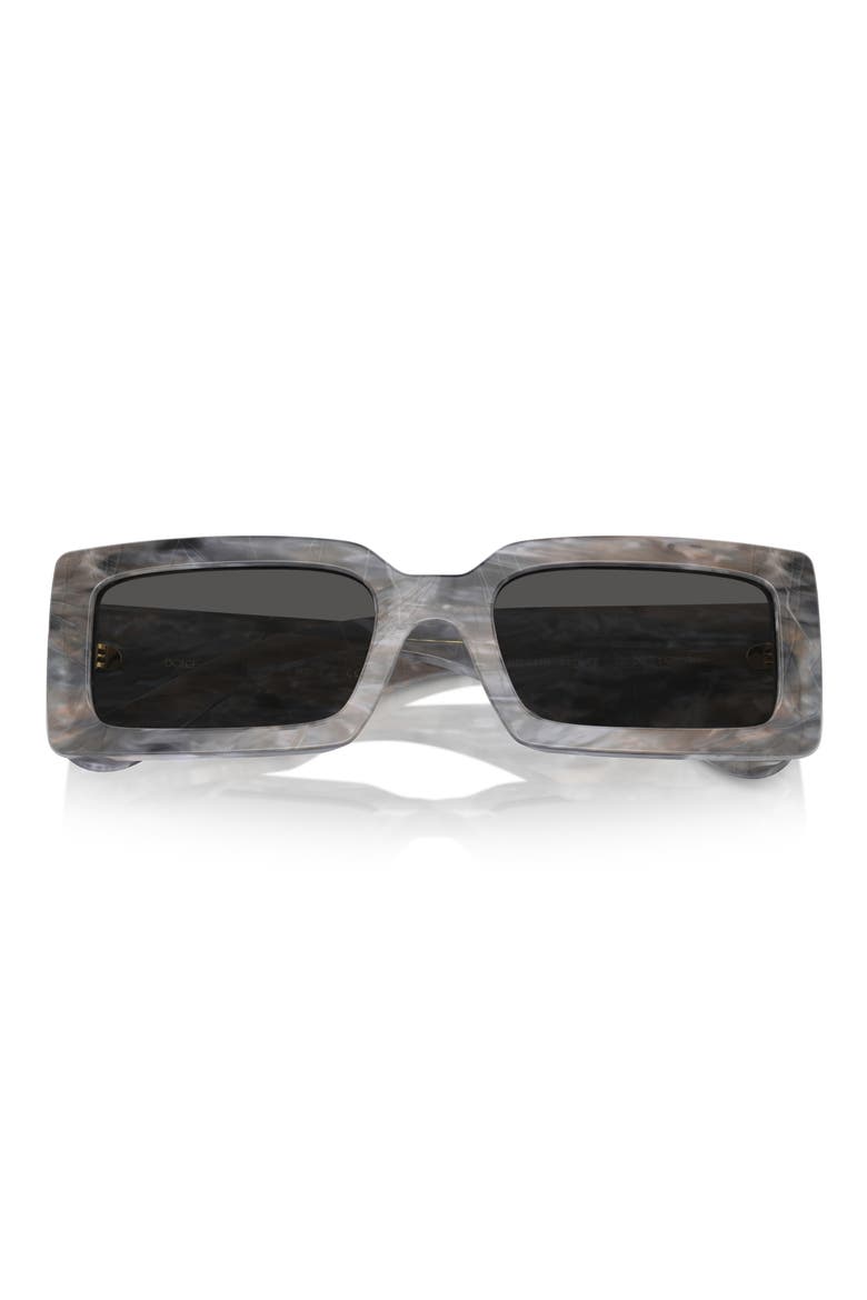 53mm Rectangular Sunglasses, Main, color, LITE GREY