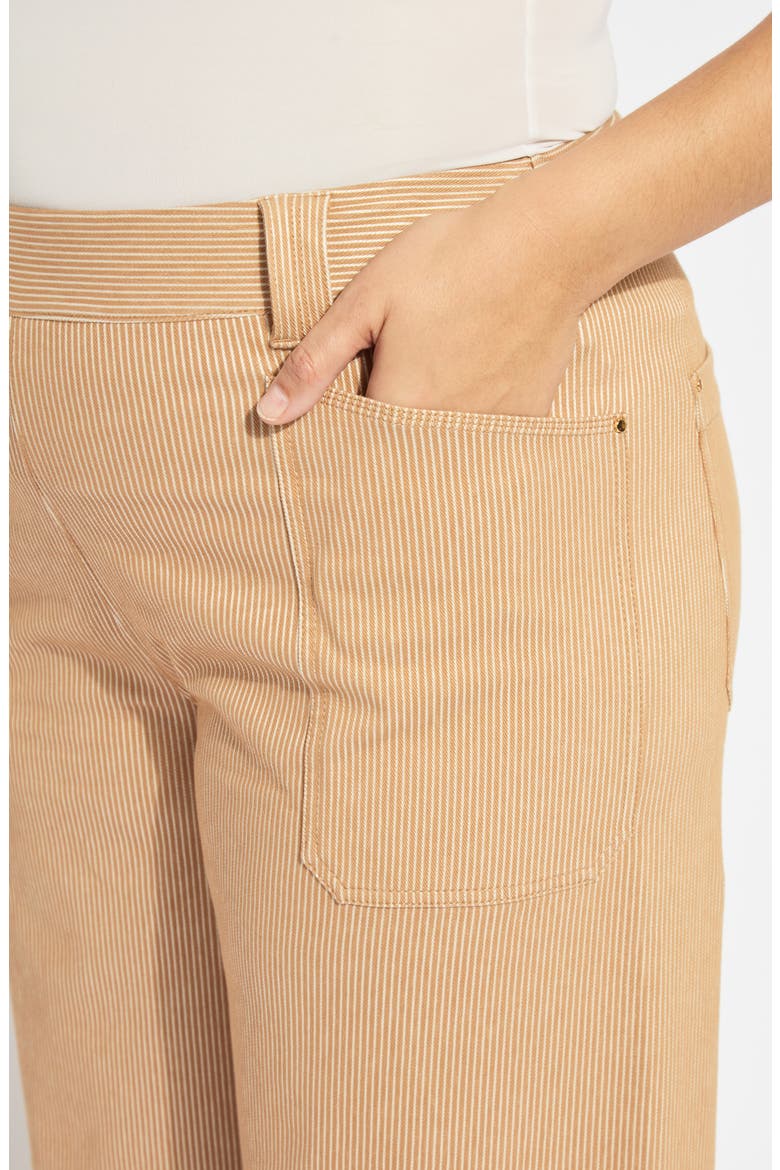 Analia Striped Wide Leg Jeans, Alternate, color, CINNAMON SHEEN LINE