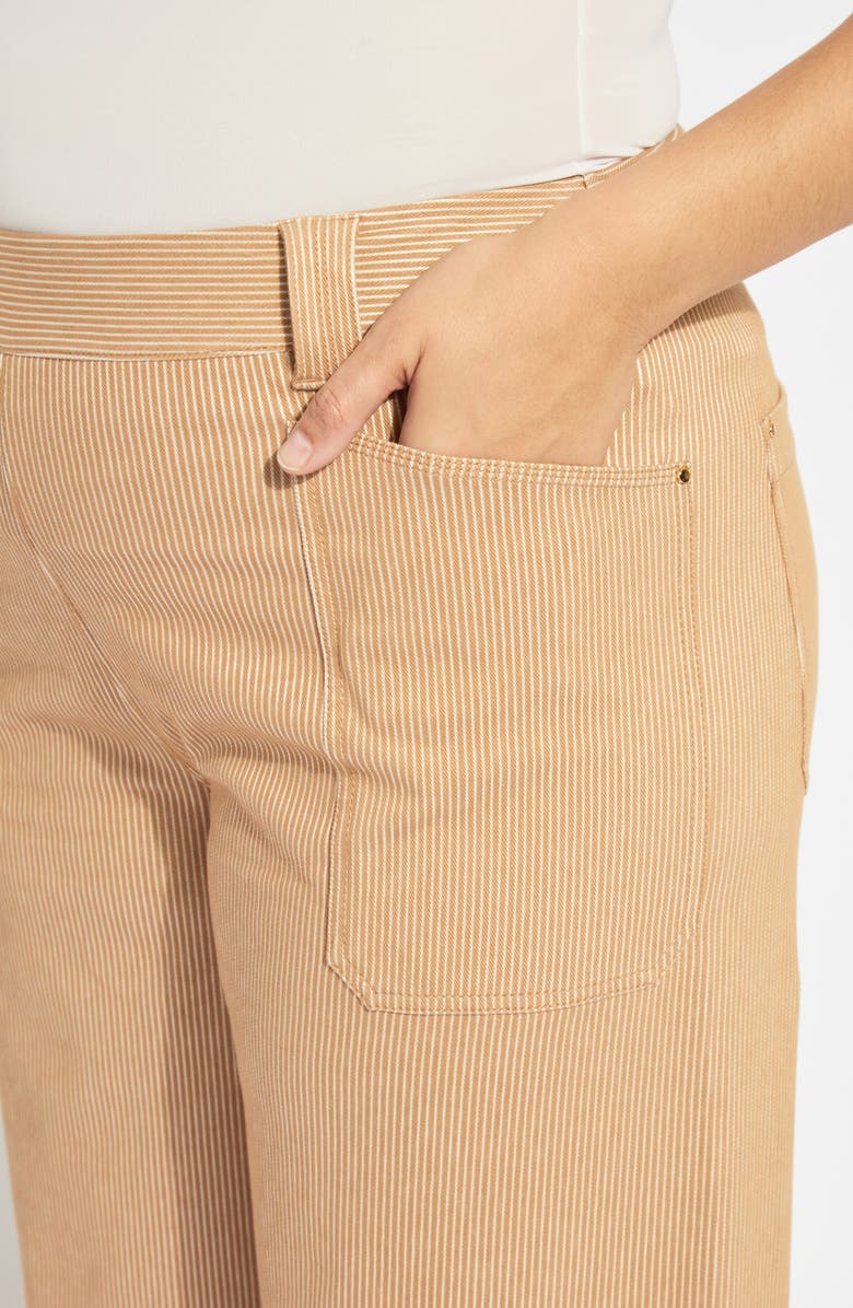 Lysse Analia Striped Wide Leg Jeans, Alternate, color, Cinnamon Sheen Line