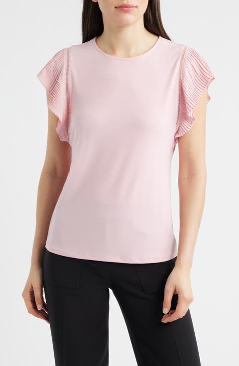 Pleat Sleeve Top (Regular & Petite)