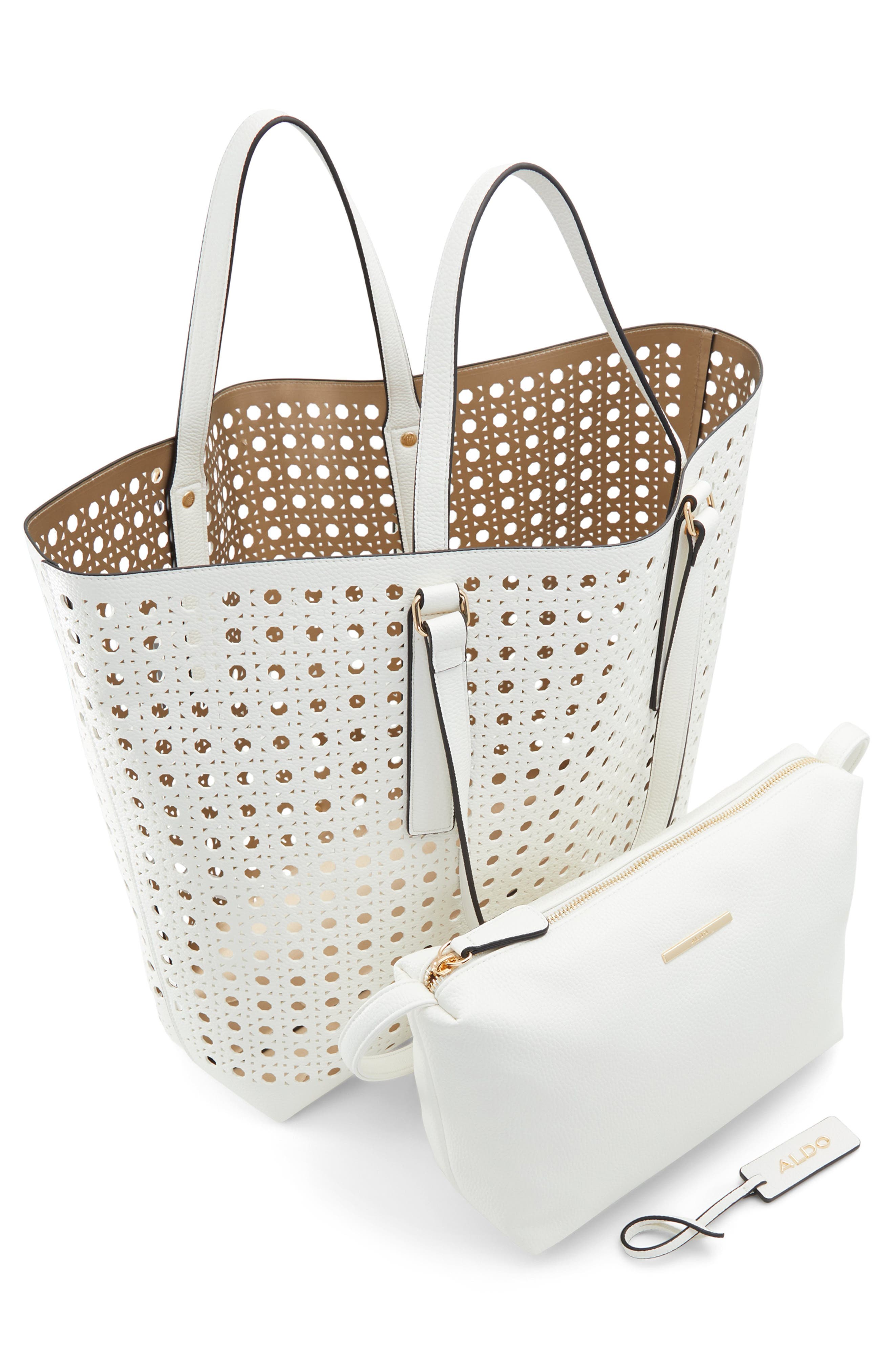 ALDO Beachthare Laser Cut Tote, Alternate, color, 