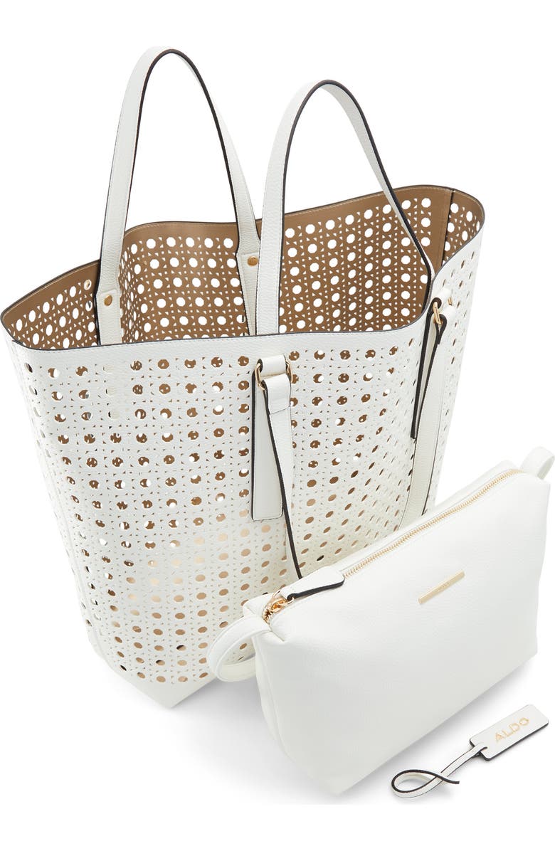 ALDO Beachthare Laser Cut Tote, Alternate, color,