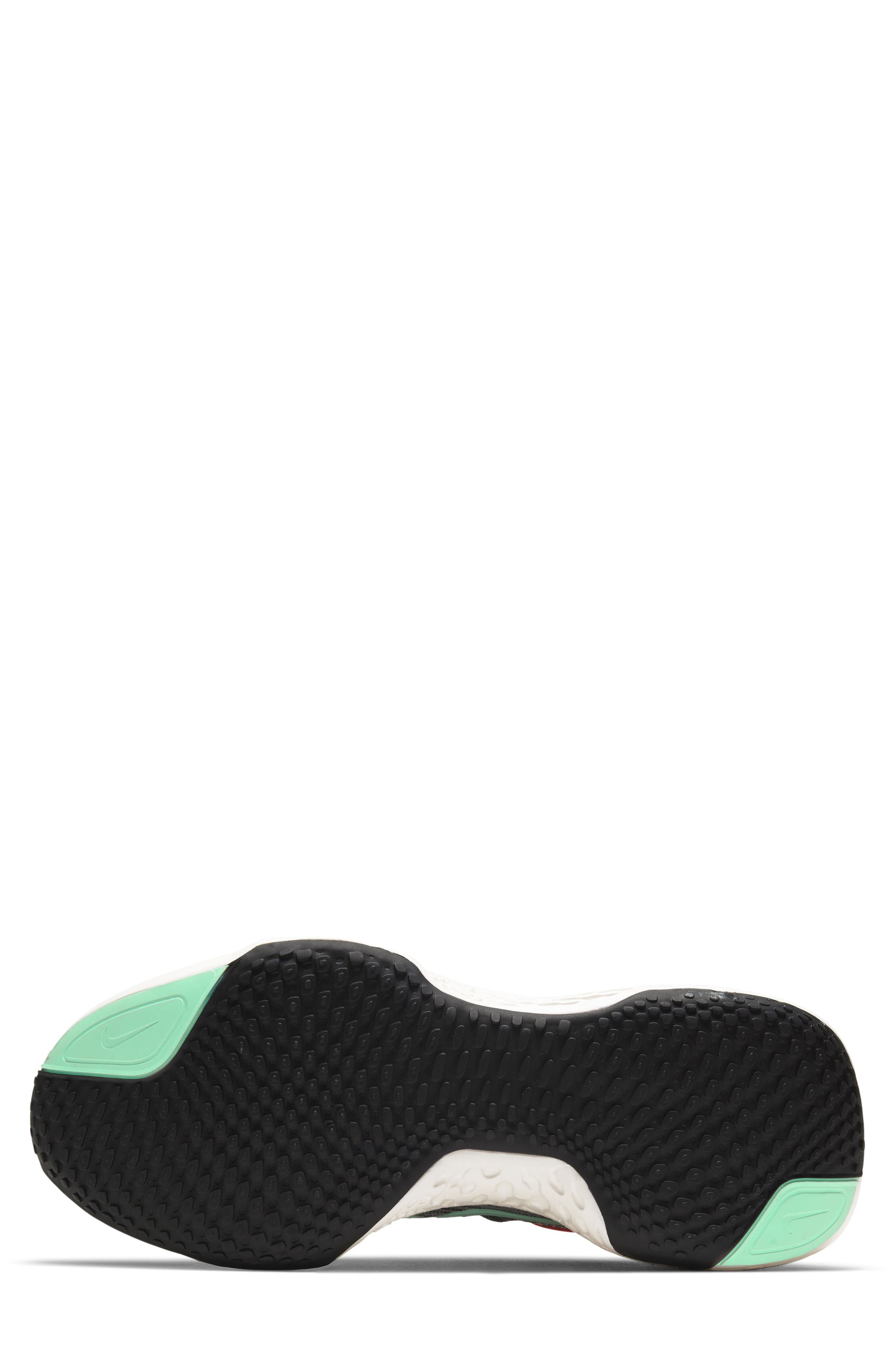 ZoomX Invincible Run Flyknit Running Shoe, Alternate, color, BLACK/CHILE RED/GREEN GLOW