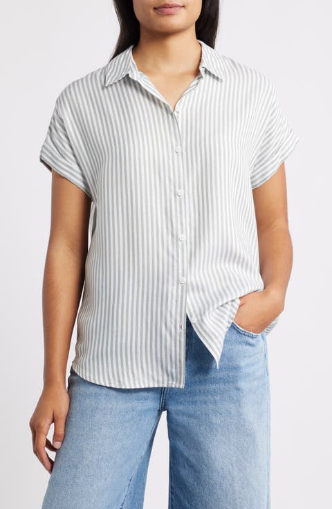 Kenzie Stripe Short Sleeve Button-Up Shirt
