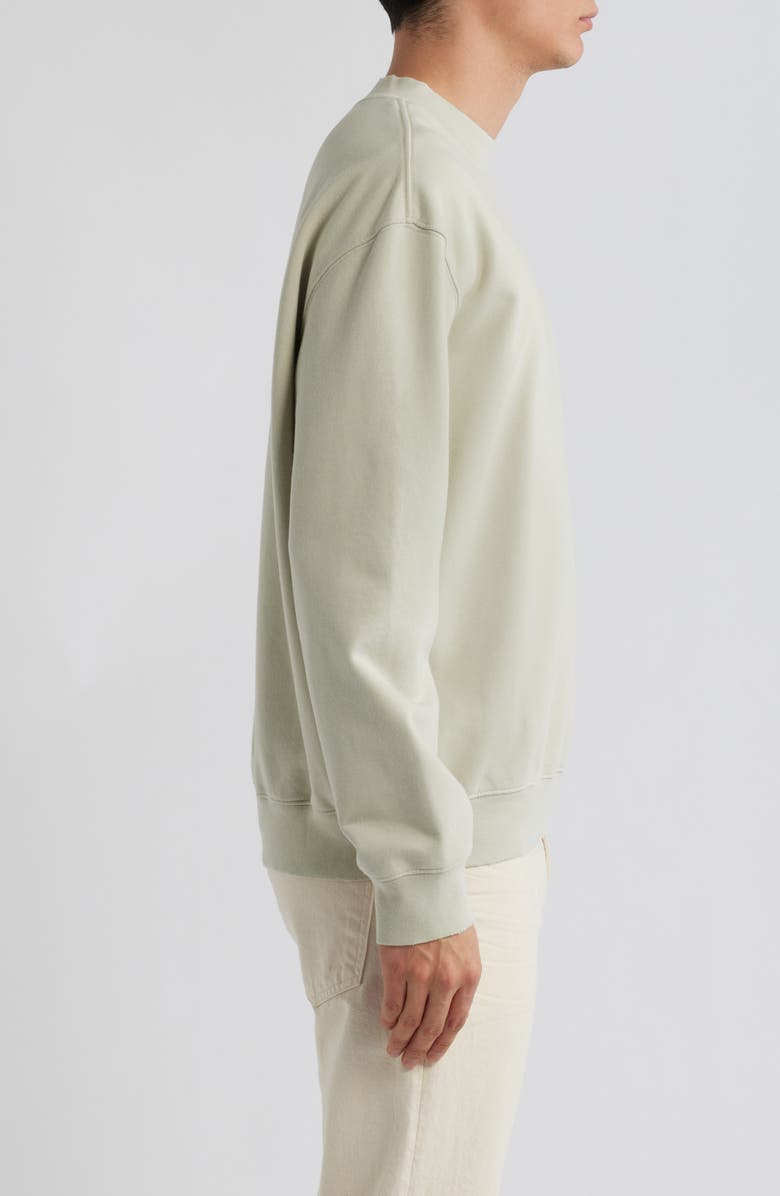 AllSaints Dreamer Oversize Cotton Fleece Crewneck Sweatshirt, Alternate, color, Powdered Green