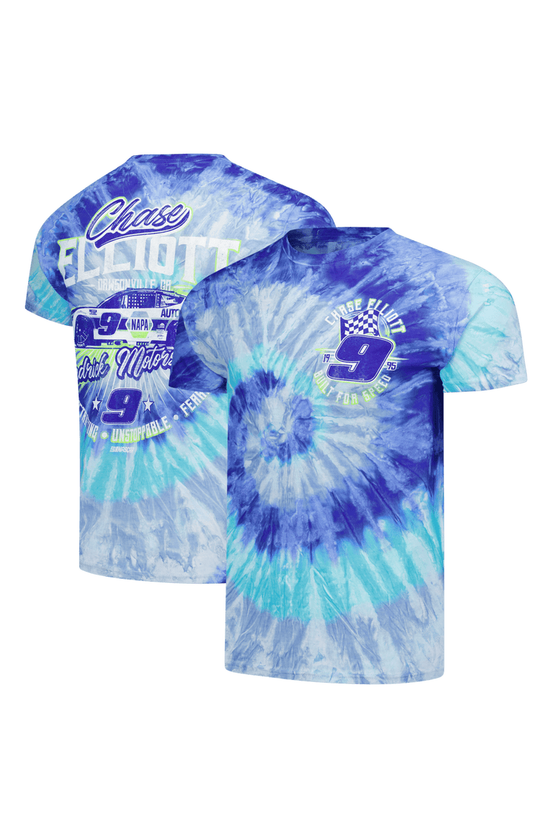Classic Ink Men's Classic Ink Royal Chase Elliott Tie-Dye T-Shirt, Main, color, Royal
