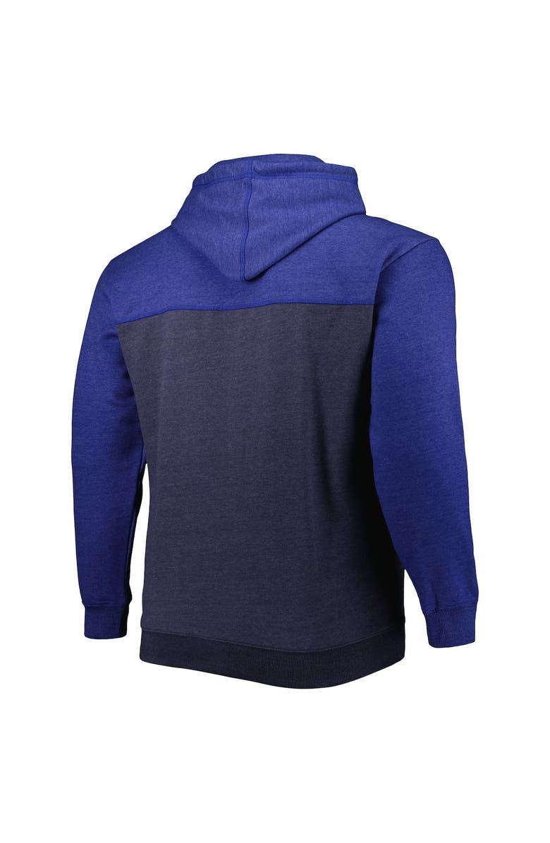 FANATICS Men's Fanatics Branded Navy/Royal Dallas Mavericks Big & Tall Down and Distance Full-Zip Hoodie, Alternate, color, Navy