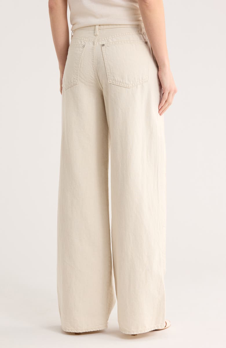 TWP Almost Famous Cotton & Linen Blend Pants, Alternate, color, Natural