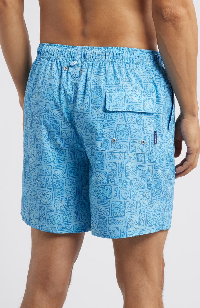 Peter Millar Vitamin Sea Swim Trunks, Alternate, color, Maya Blue