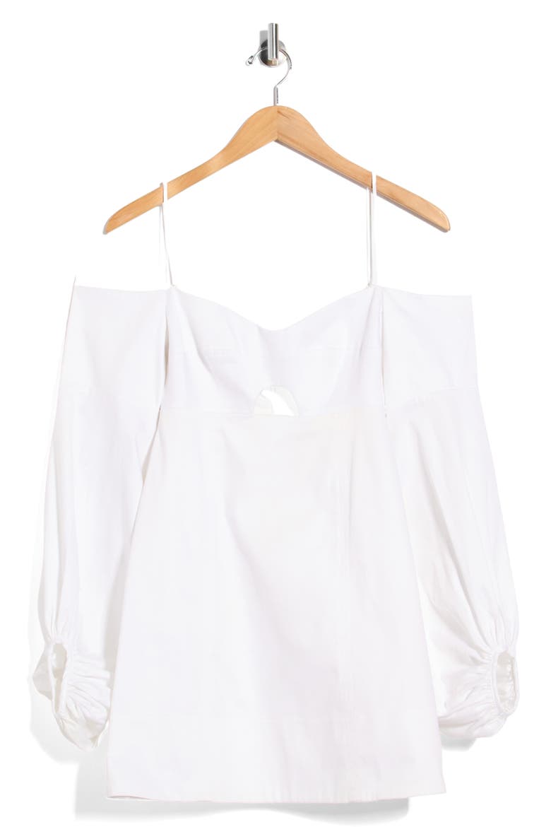 Ashton Off the Shoulder Minidress, Main, color, WHITE