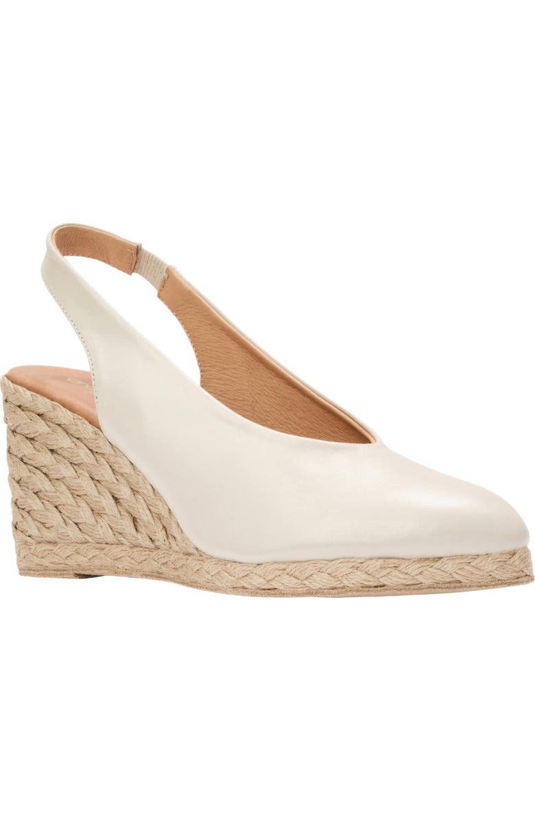 André Assous Pamala Slingback Espadrille Platform Wedge Pump, Main, color, Vanilla Leather
