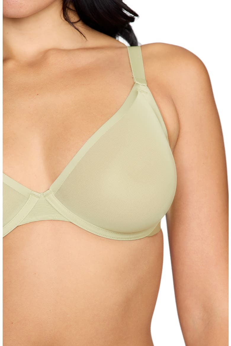 The Plunge Underwire Sheer Mesh Bra, Alternate, color, MEADOW