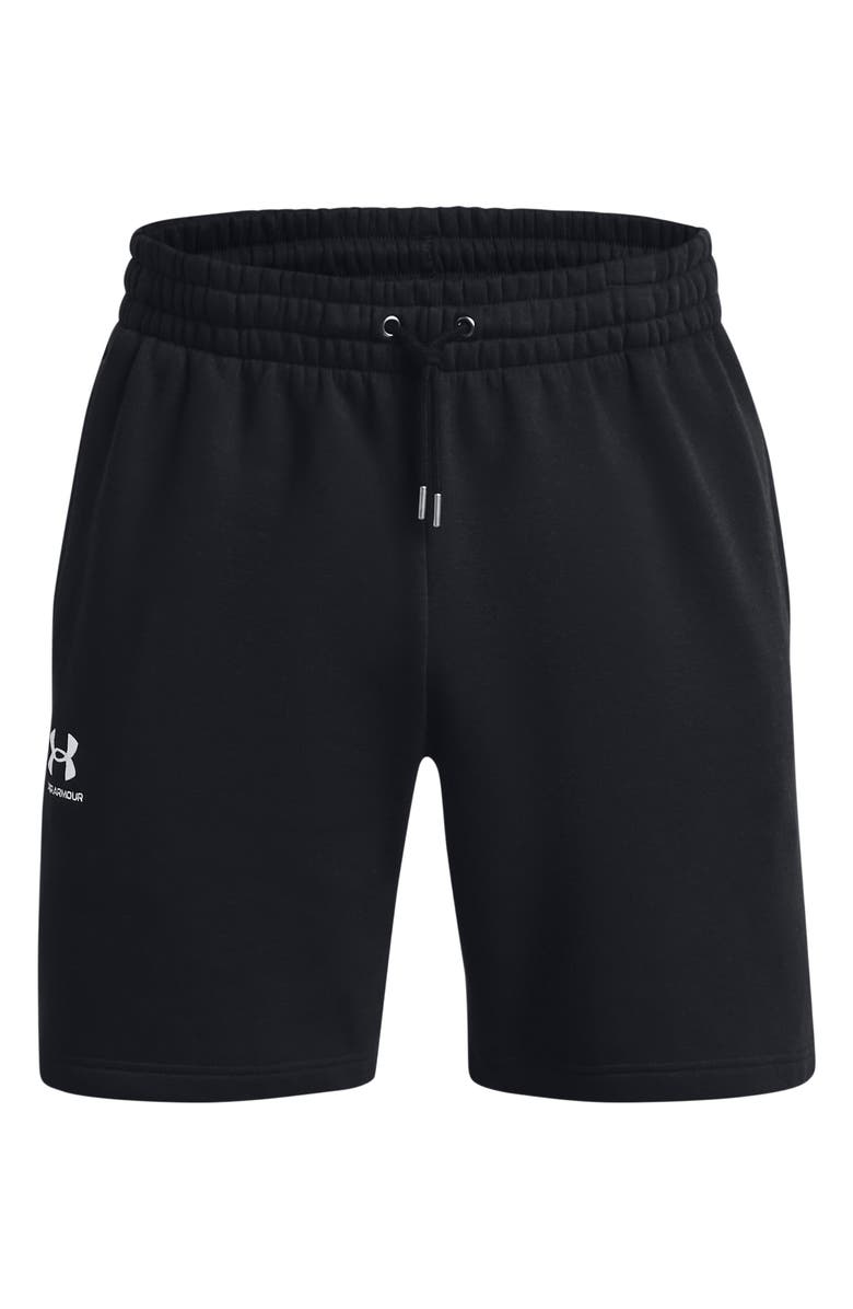 Under Armour Icon Fleece Sweat Shorts, Alternate, color, Black