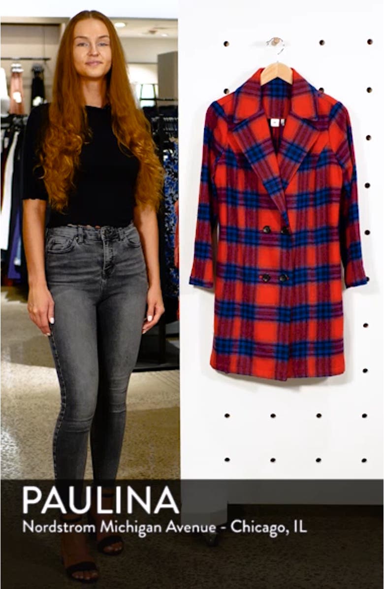 Plaid Double Breasted Coat, sales video thumbnail