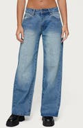 EDIKTED Magda Low Rise Wide Leg Jeans
