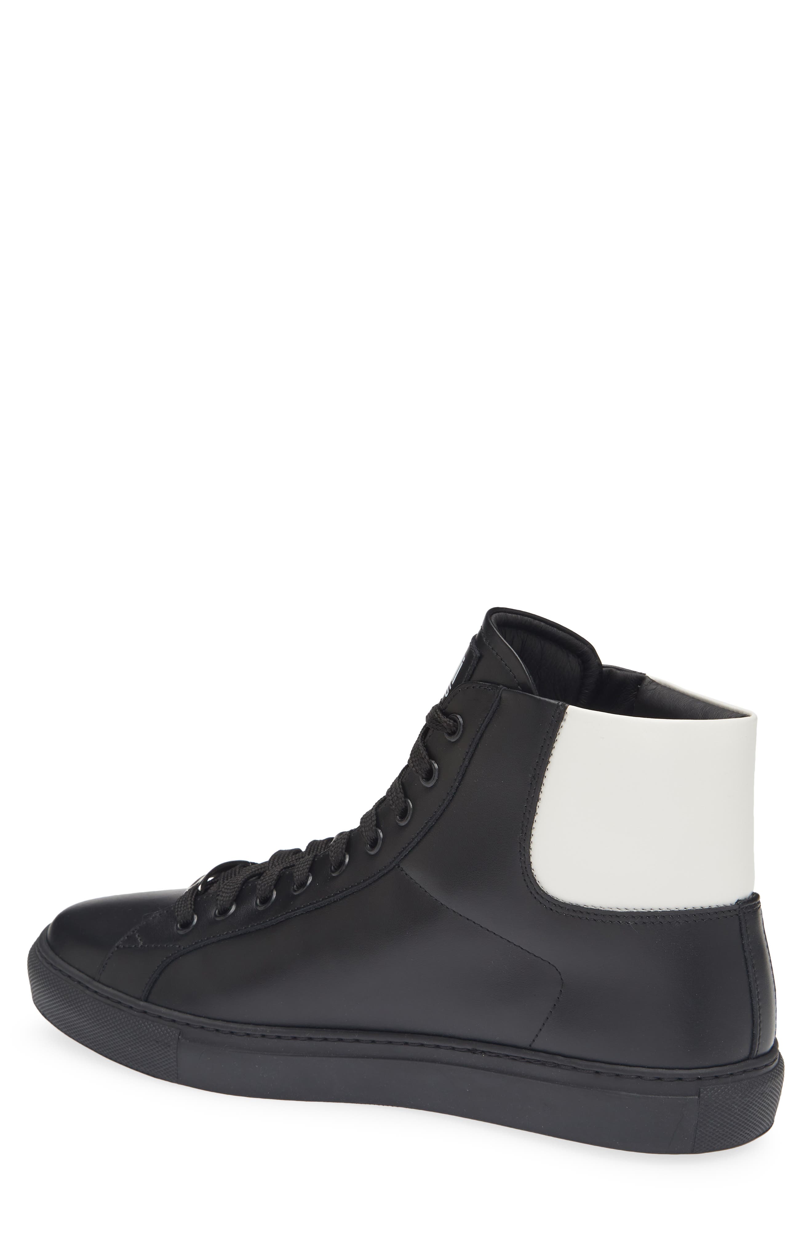Roberto Cavalli Logo High Top Sneaker, Alternate, color, Black