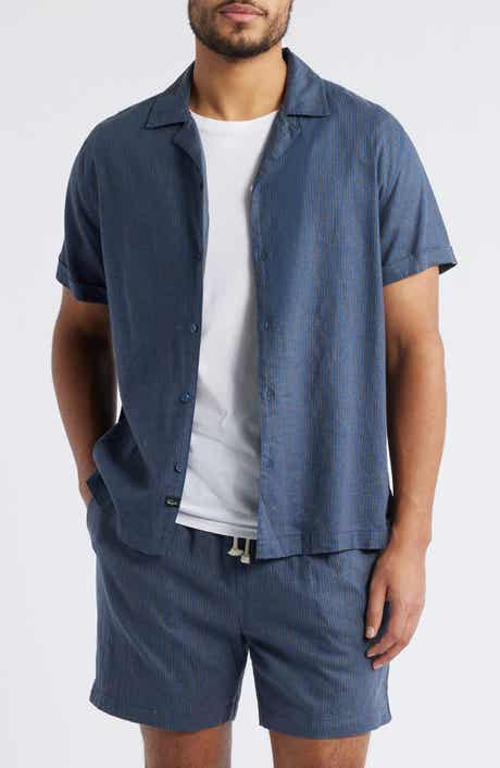 Rails Atlas Stripe Linen Blend Camp Shirt