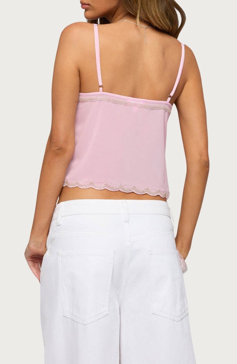 EDIKTED Bead & Sequin Chiffon Camisole, Alternate, color, 