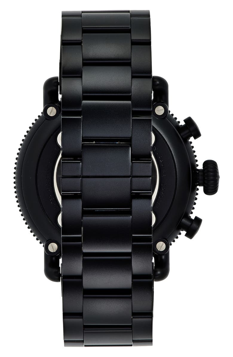 Shinola Runwell Sport Chronograph Bracelet Watch, 48mm, Alternate, color, Gunmetal