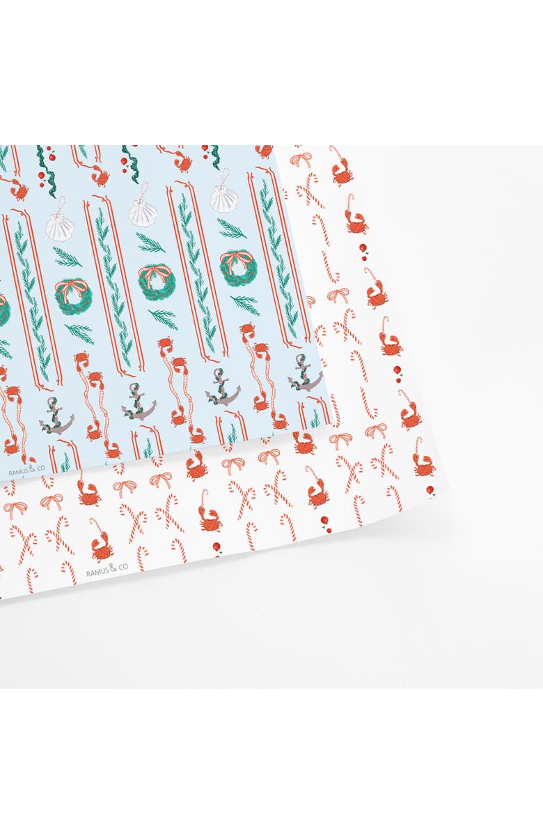 Ramus & Co Two-Sided "A Pinch Of Holiday" Heavyweight Christmas/Holiday Gift Wrap, Main, color, Multicolored