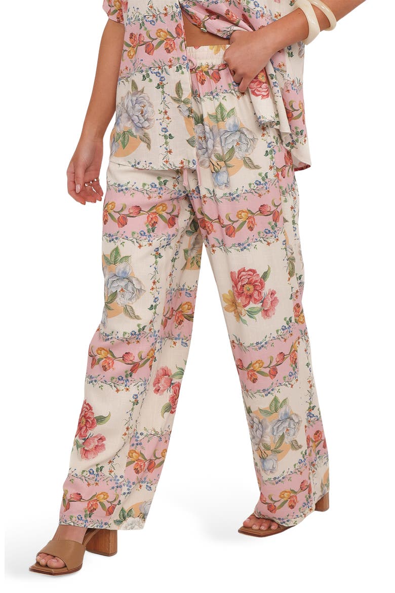 Cascais Rose Tile Pants, Alternate, color, ROSE TILE