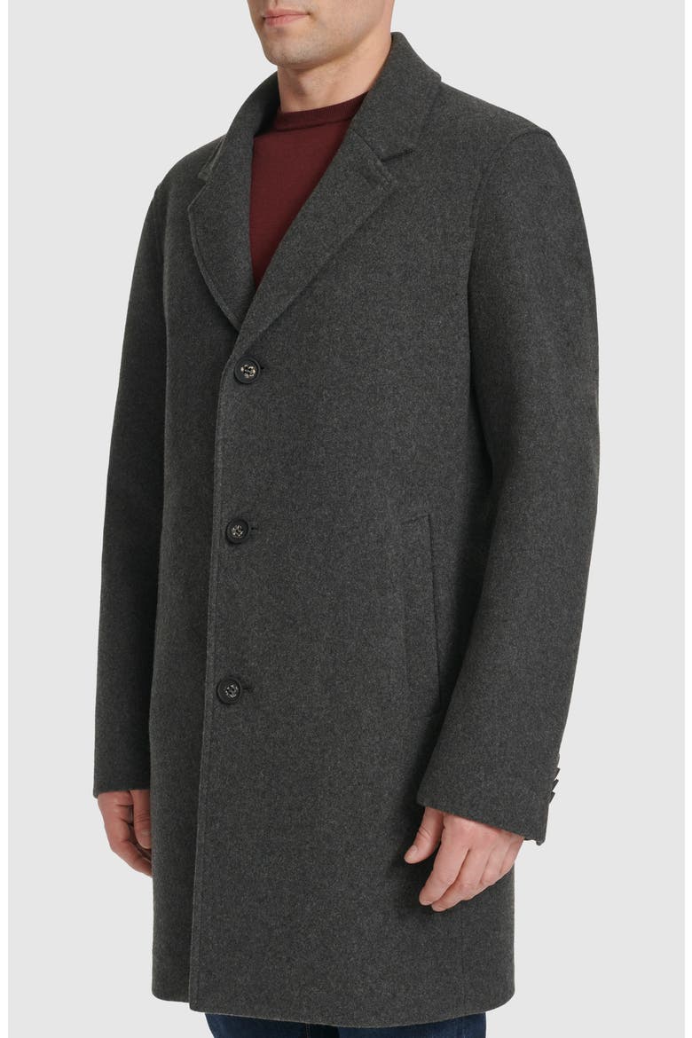 Regular Fit Stretch Wool Coat, Alternate, color, CHARCOAL